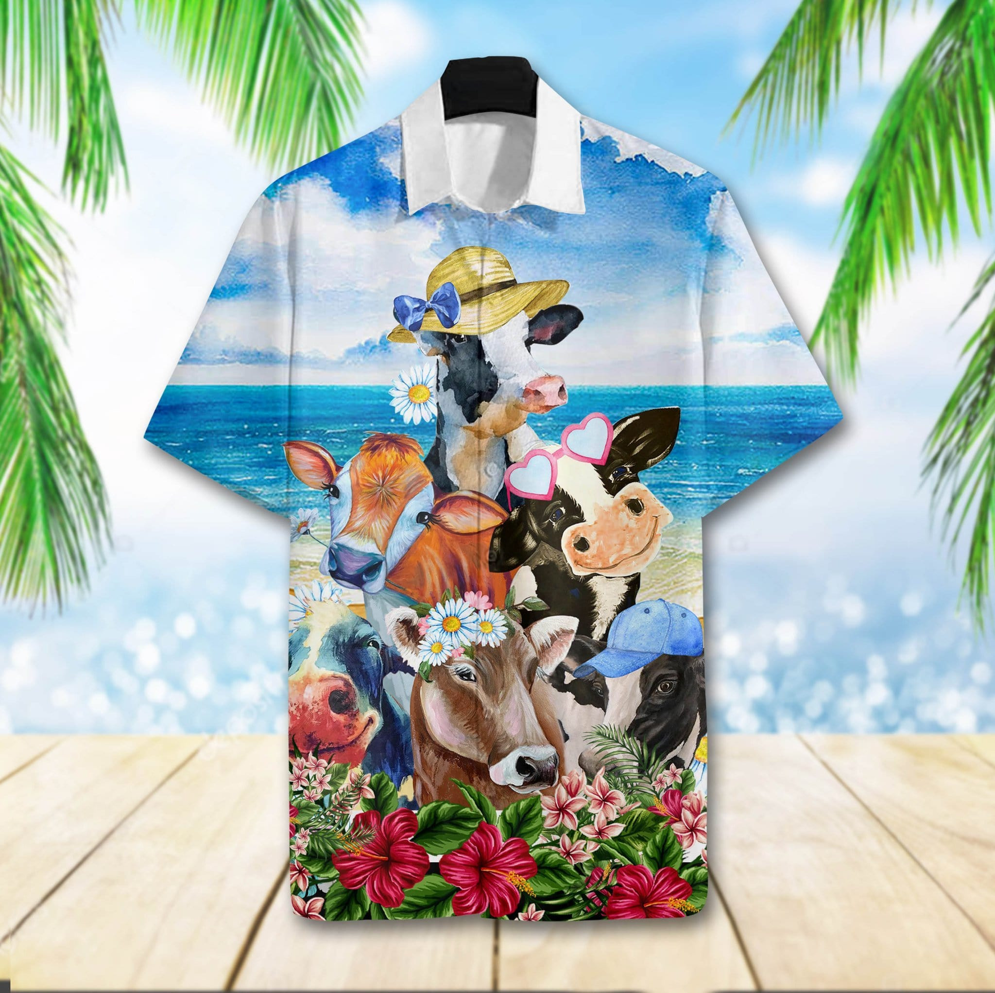 Hawaiian Aloha Shirts Cute Cows