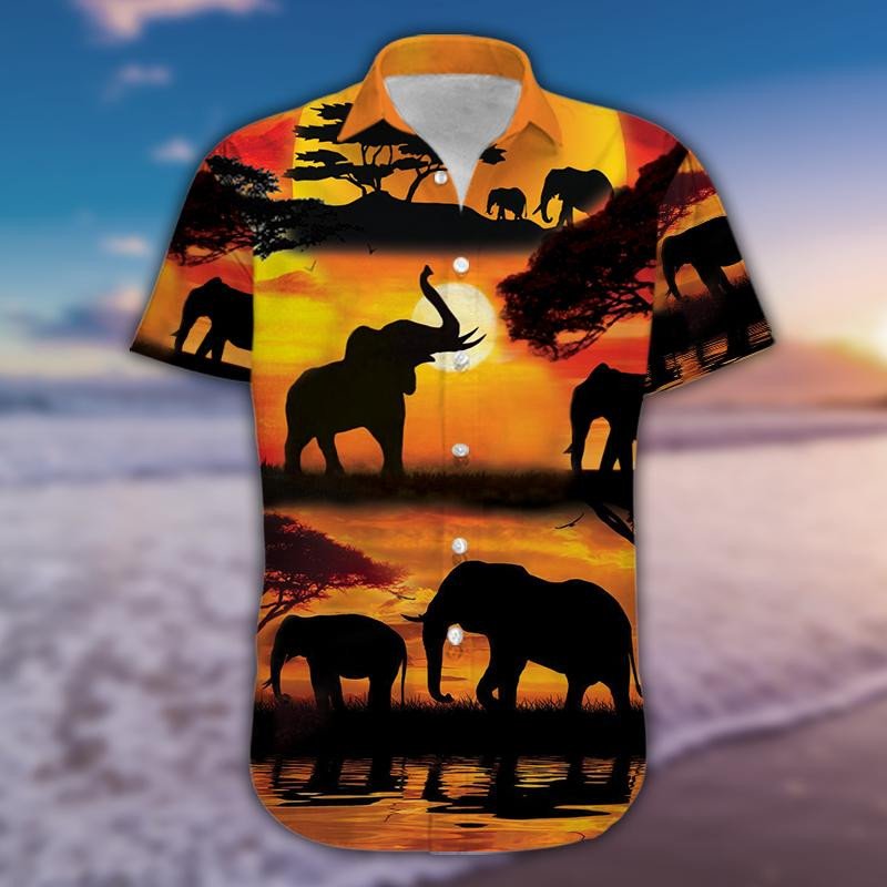 Hawaiian Aloha Shirts Elephant Youre Stronger Than You Think 60421H