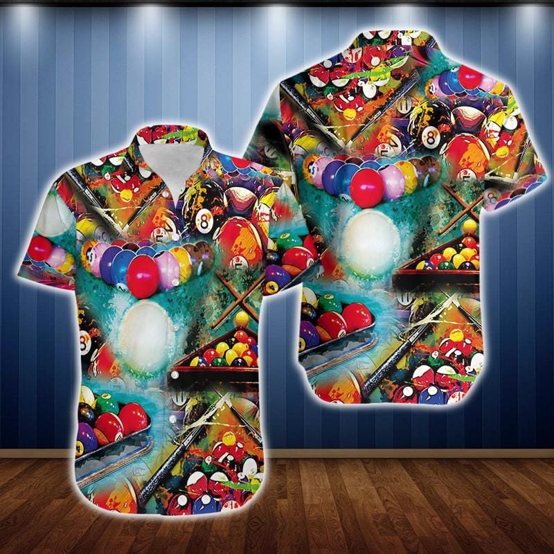 Hawaiian Aloha Shirts Fall In Love With Pool Billiard 1004Dh