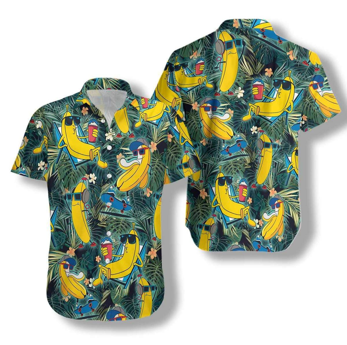 Hawaiian Aloha Shirts Funny Chill Tropical Banana