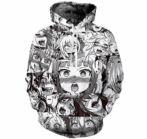 Cartoon Anime 3D Printed Pullover Hoodie