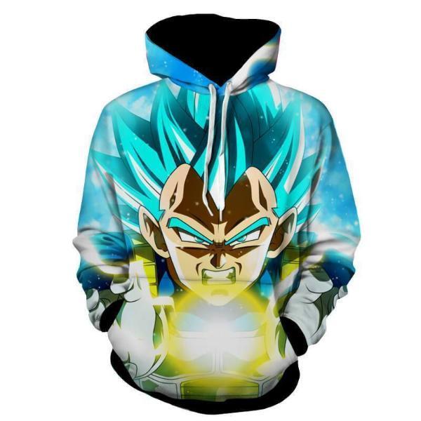 Dragon Ball Super Z- Vegeta SSJ Blue God Hoodie