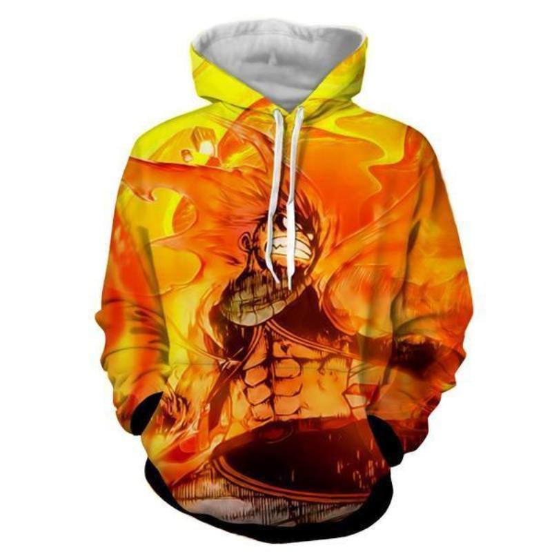 Fairy Tail Natsu Fire Of Dragon 3D Printed Hoodie