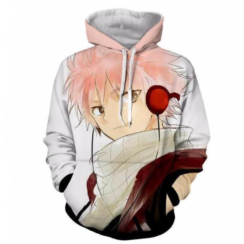 Fairy Tail Natsu Music Pink 3D Printed Hoodie