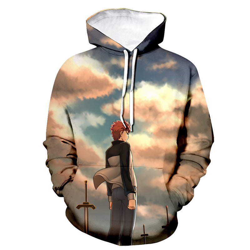 Fate Stay Night 3D Printed Hoodies - Anime Hooded Sweatshirt Pullover