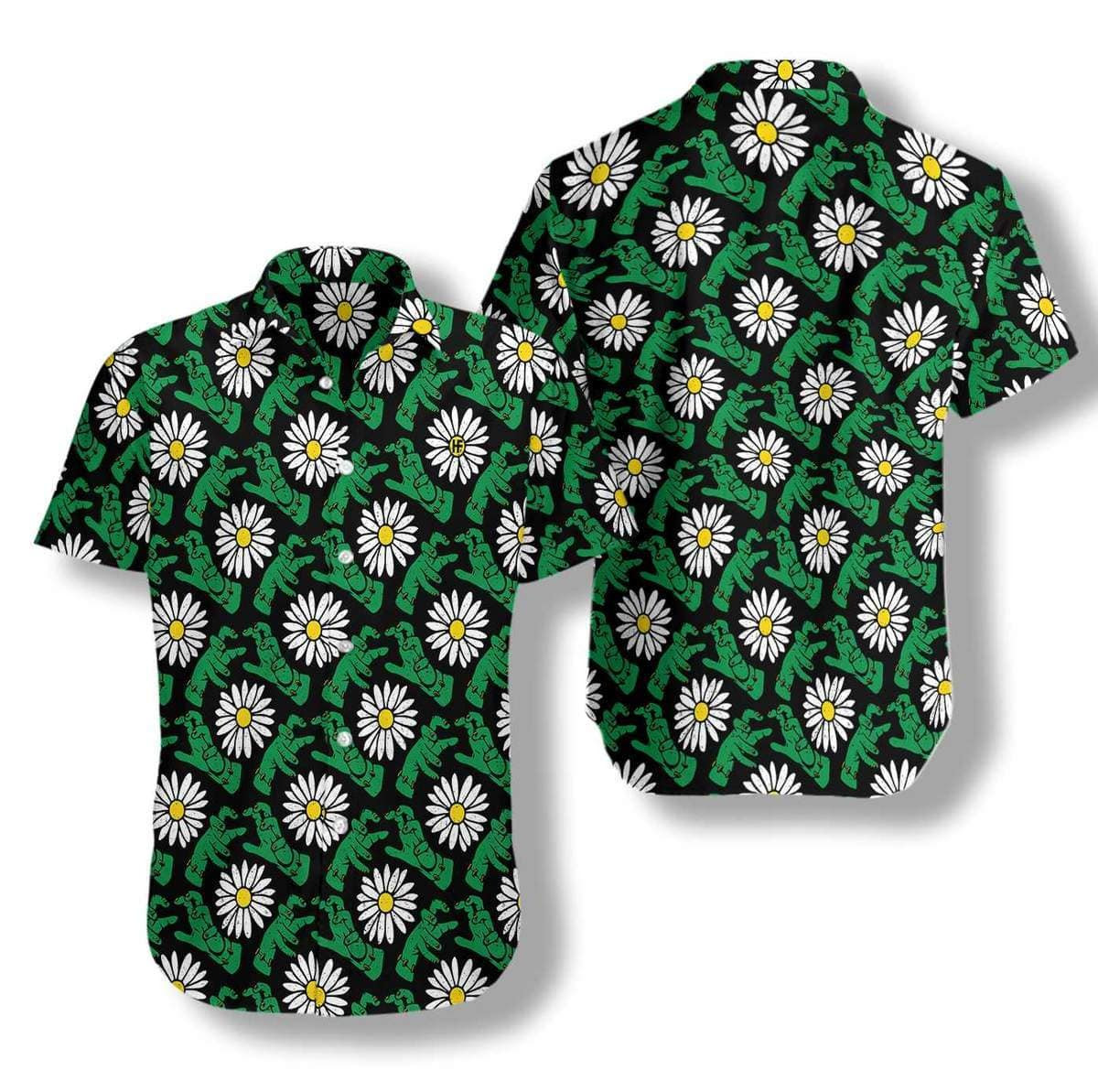 Hawaiian Aloha Shirts Halloween Frankensteins Monster Daisy