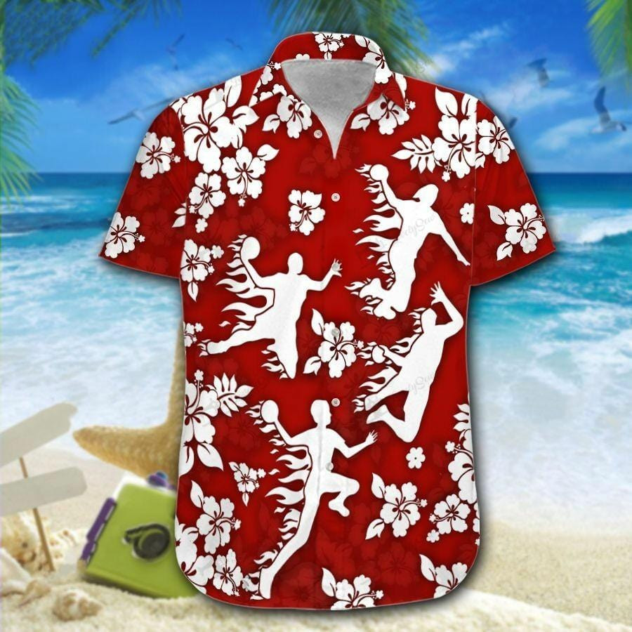 Hawaiian Aloha Shirts Handball Red