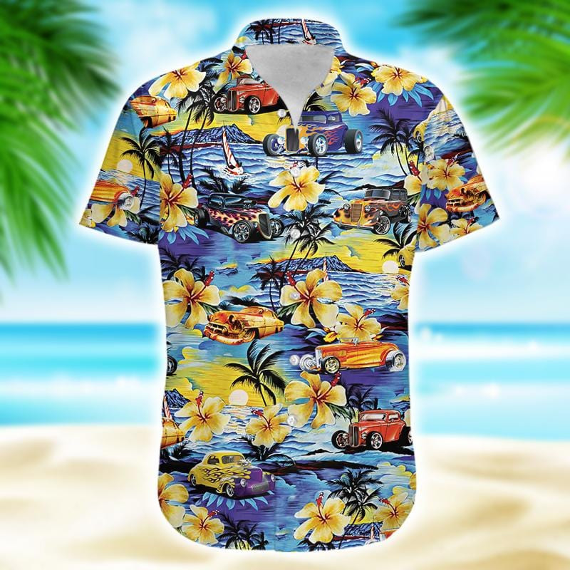 Hawaiian Aloha Shirts Hot Rod Tropical