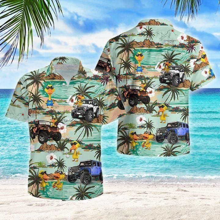 Hawaiian Aloha Shirts Jeep Duck Funny Tropical