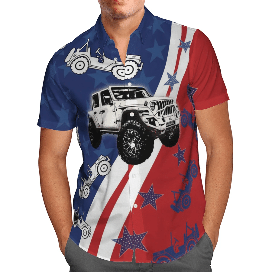Hawaiian Aloha Shirts Jeep Flag Jeep