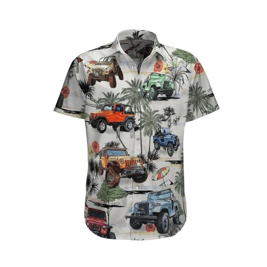 Hawaiian Aloha Shirts Jeep Island Tropical