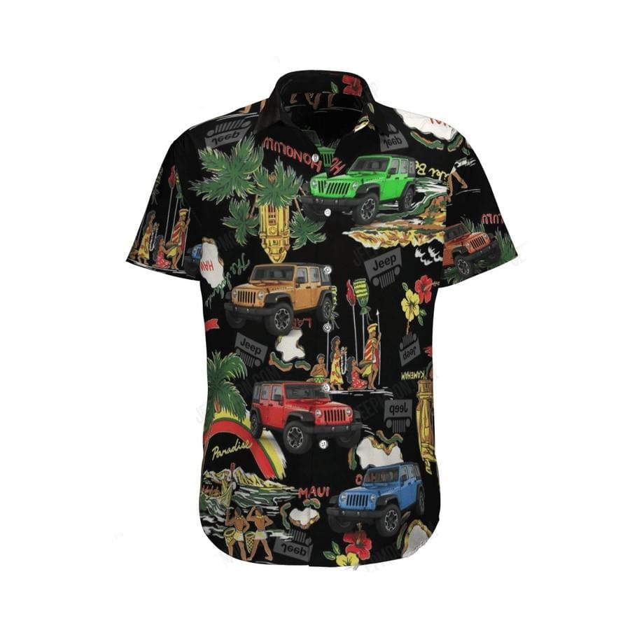 Hawaiian Aloha Shirts Jeep Paradise