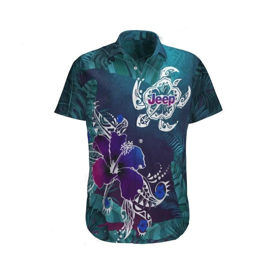 Hawaiian Aloha Shirts Jeep Turtle Hibiscus