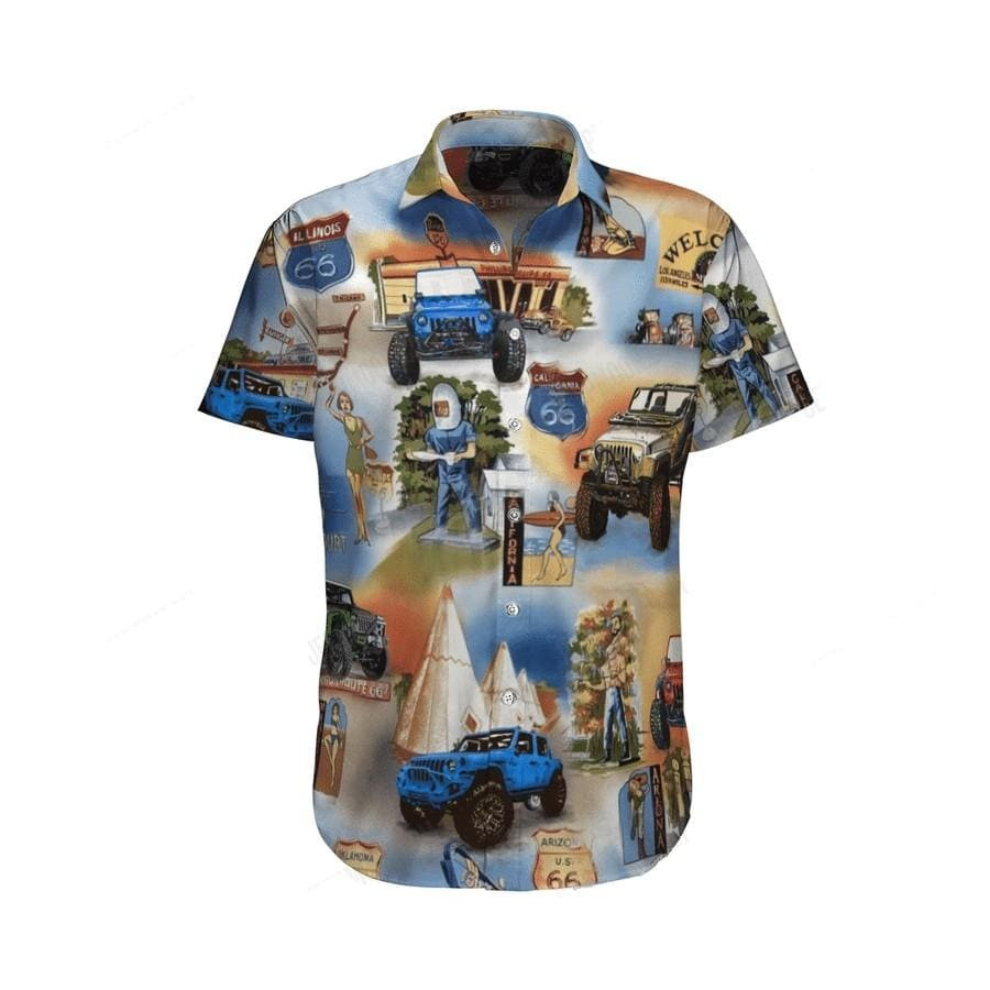 Hawaiian Aloha Shirts Jeep Us 66