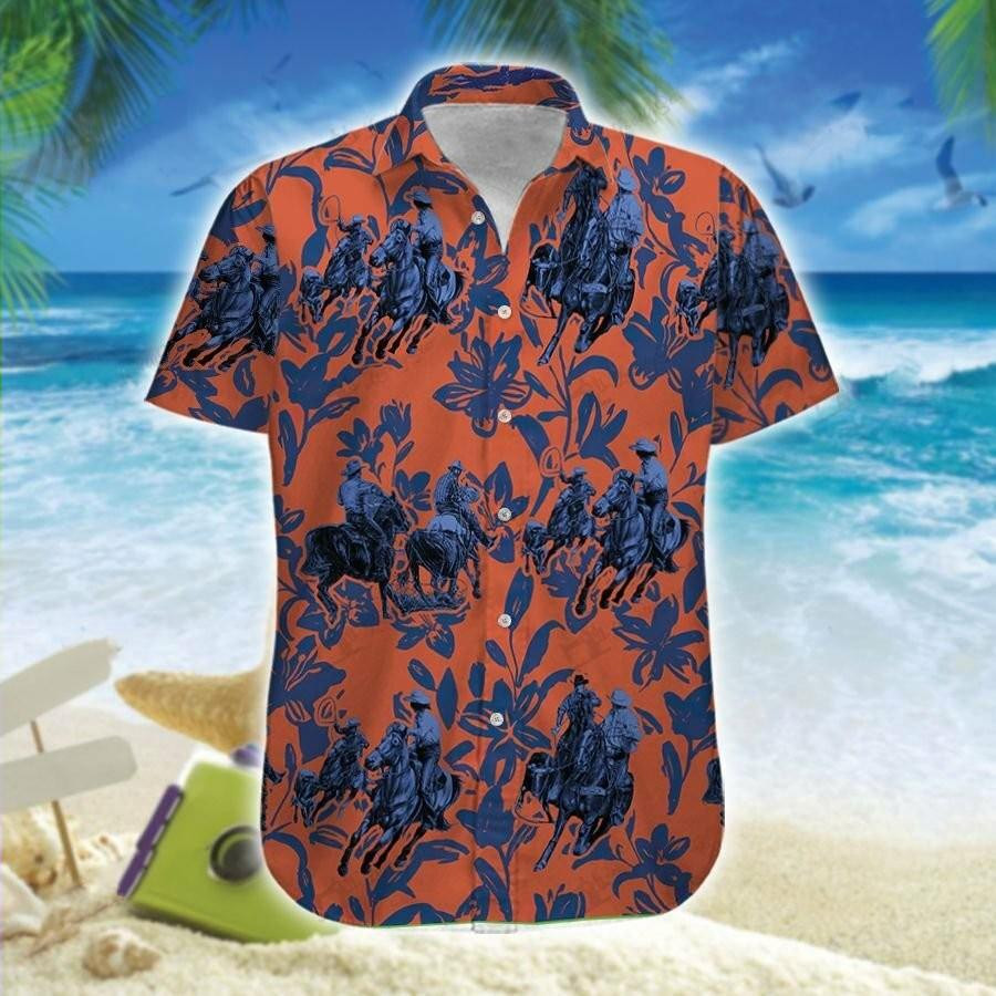 Hawaiian Aloha Shirts Team Roping V1
