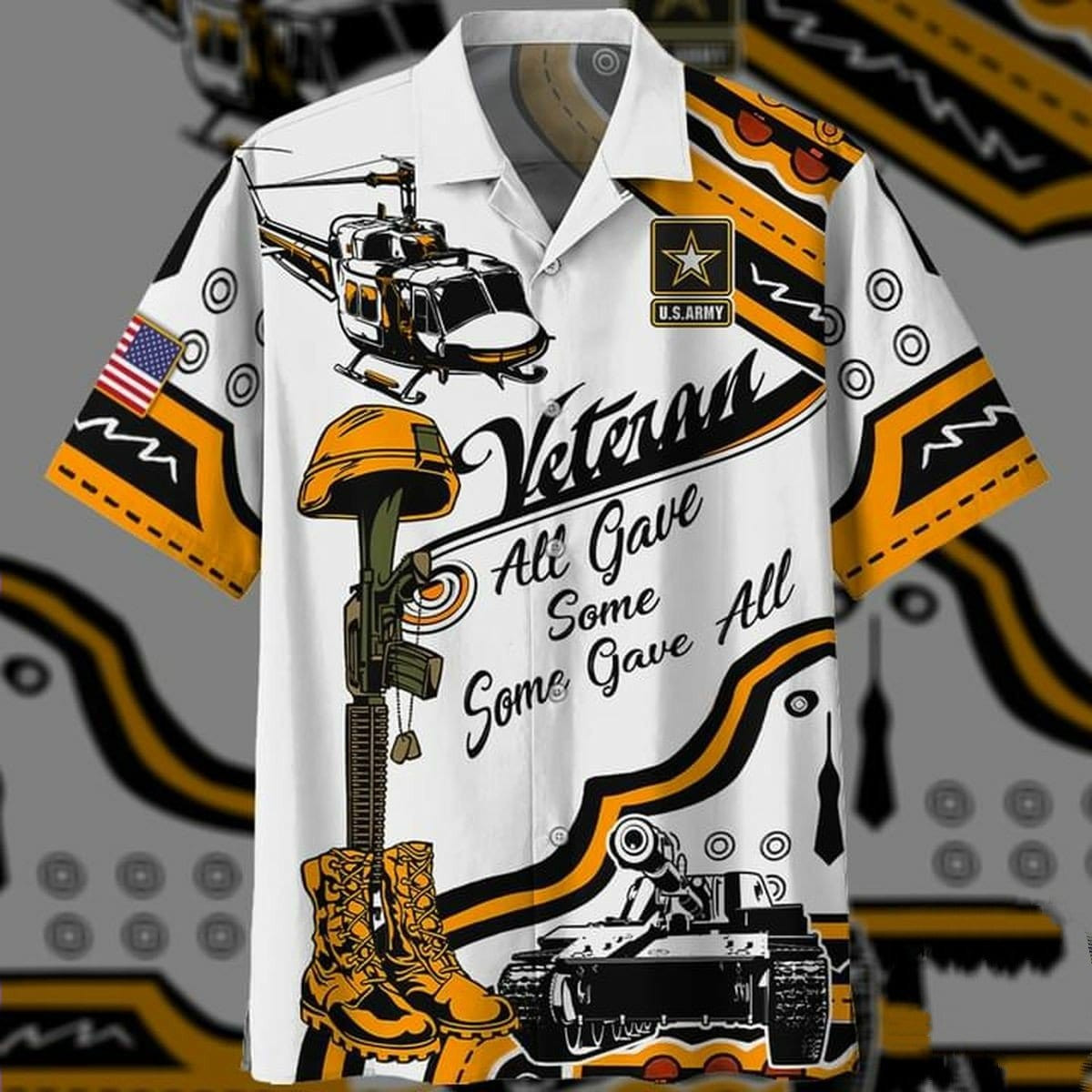 Hawaiian Aloha Shirts Us Army Veteran All Gave Some Some Gave All