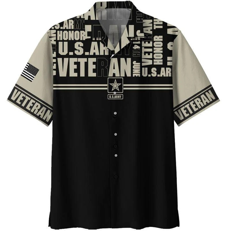 Hawaiian Aloha Shirts Us Army Veteran Letters