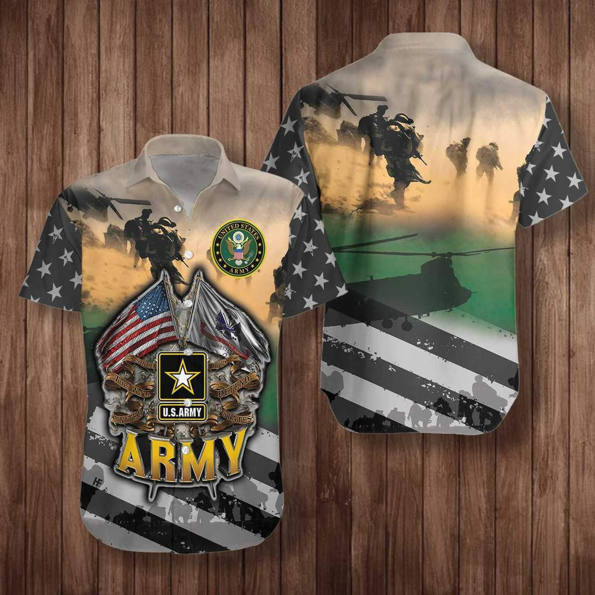 Hawaiian Aloha Shirts Us Army Veteran Proud