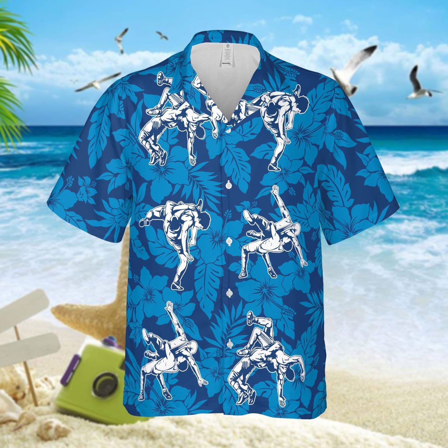I May Start Talking About Wrestling Navy Blue Unisex Hawaiian Shirts - Beach Shorts 270721H