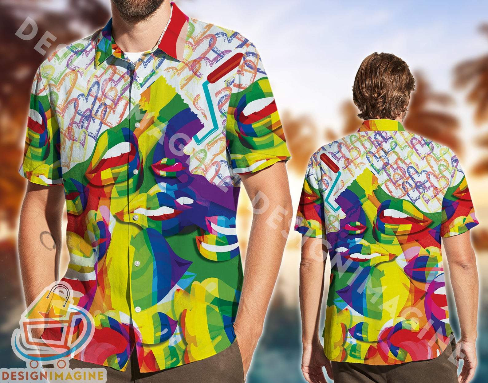 Lgbt Pride Spread The Love Hawaiian Aloha Shirts Dh