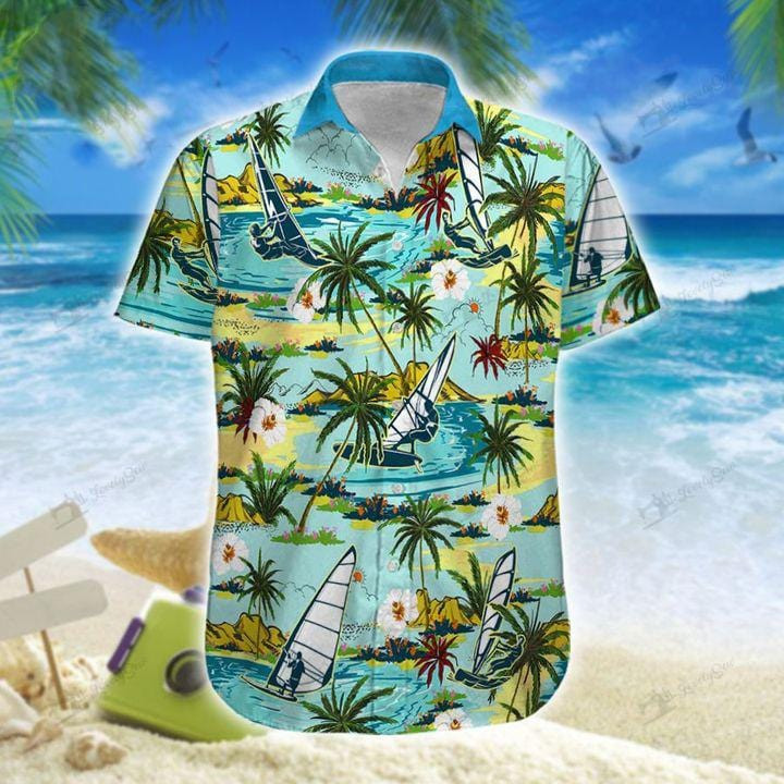 Life Begins At 25 Knots Windsurfing Unisex Hawaiian Shirts - Beach Shorts