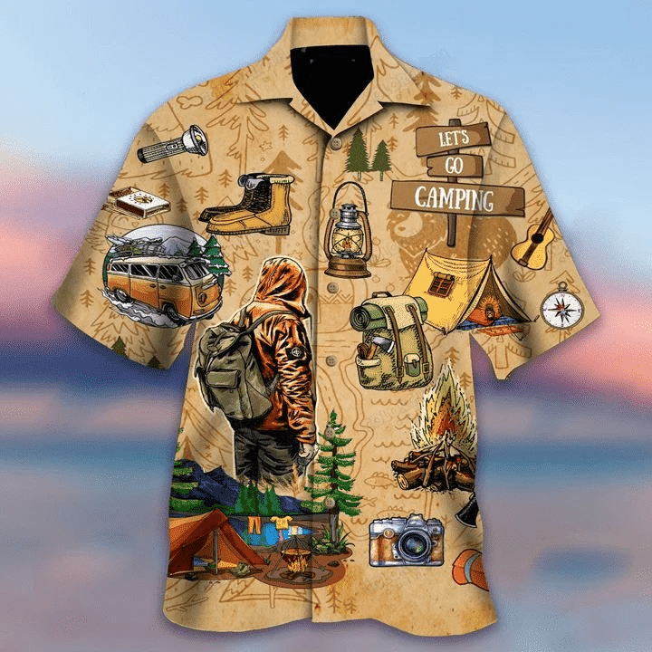 Life Is Better At The Campsite Go Camping Hawaiian Aloha Shirt