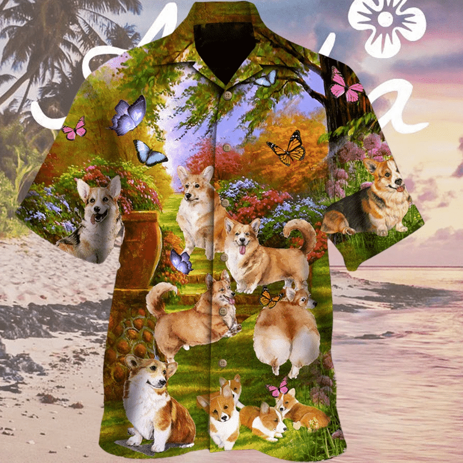 Life Is Better Wit Cute Corgi Dog Hawaiian Shirts H