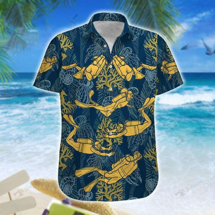Live And Let Dive Scuba Diving Unisex Hawaiian Shirts - Beach Shorts