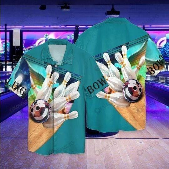 My Lucky Bowling Shirt Green Unisex Hawaiian Shirts