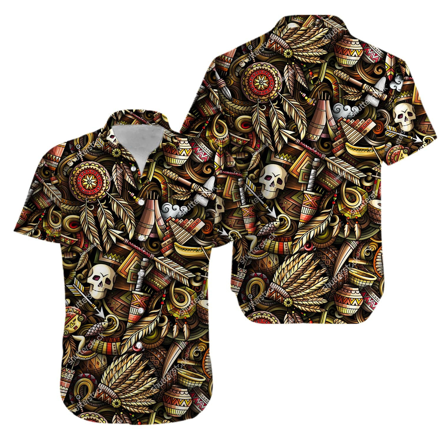 Native American Aloha Hawaiian Shirts Kv