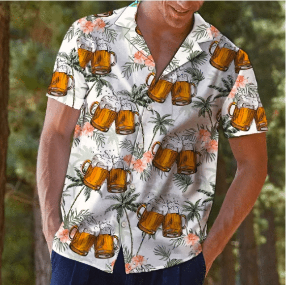 Simple Beer Unisex Hawaiian Aloha Shirts