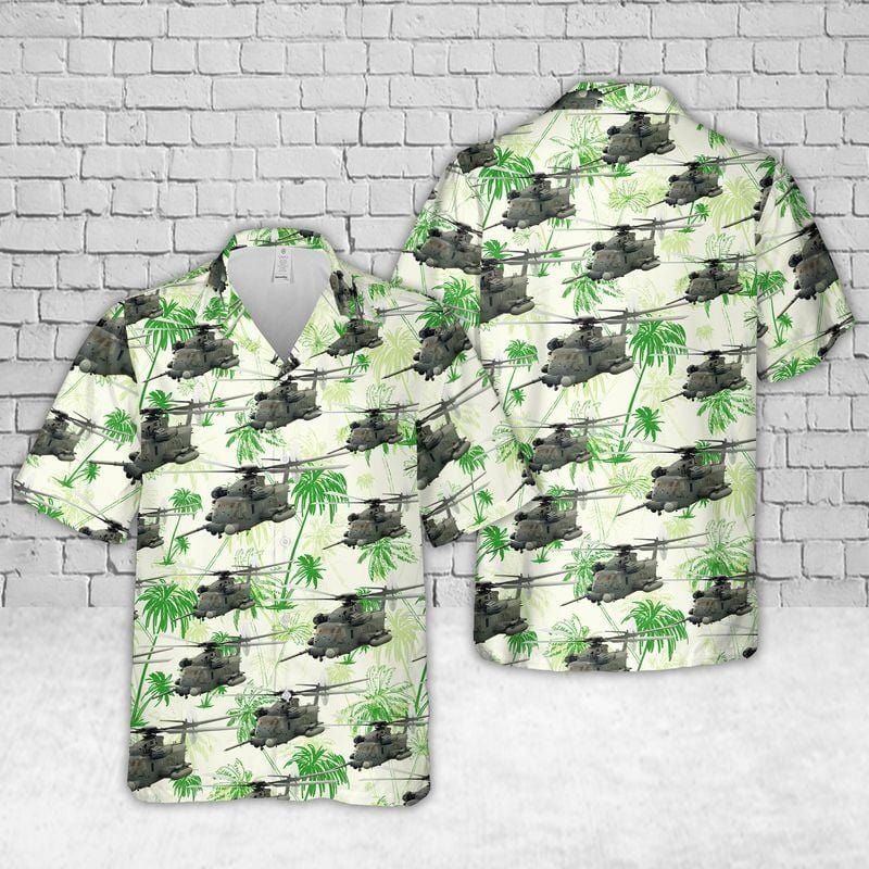 Simple Green Us Air Force Sikorsky Mh-53 Pave Lowunisex Hawaiian Shirts - Beach Shorts