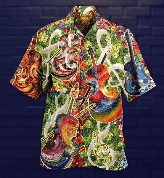 The Soul Of Music Is Violin Hawaiian Aloha Shirts Dh
