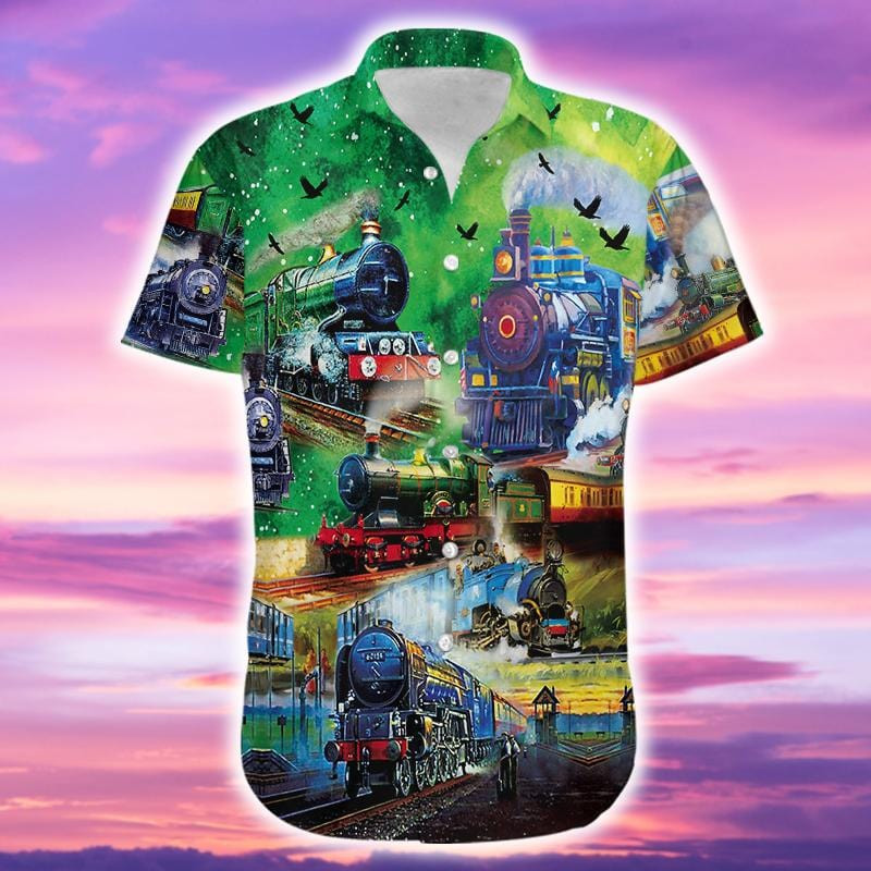 Train Life Is A Journey Enjoy The Ride Unisex Hawaiian Shirts