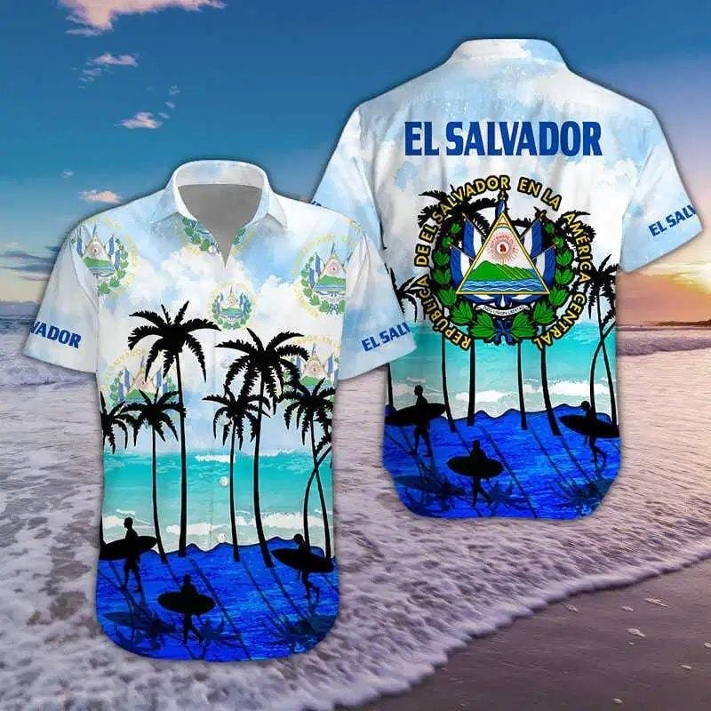 Tropical El Salvador America Beach Aloha Hawaiian Shirts Dh