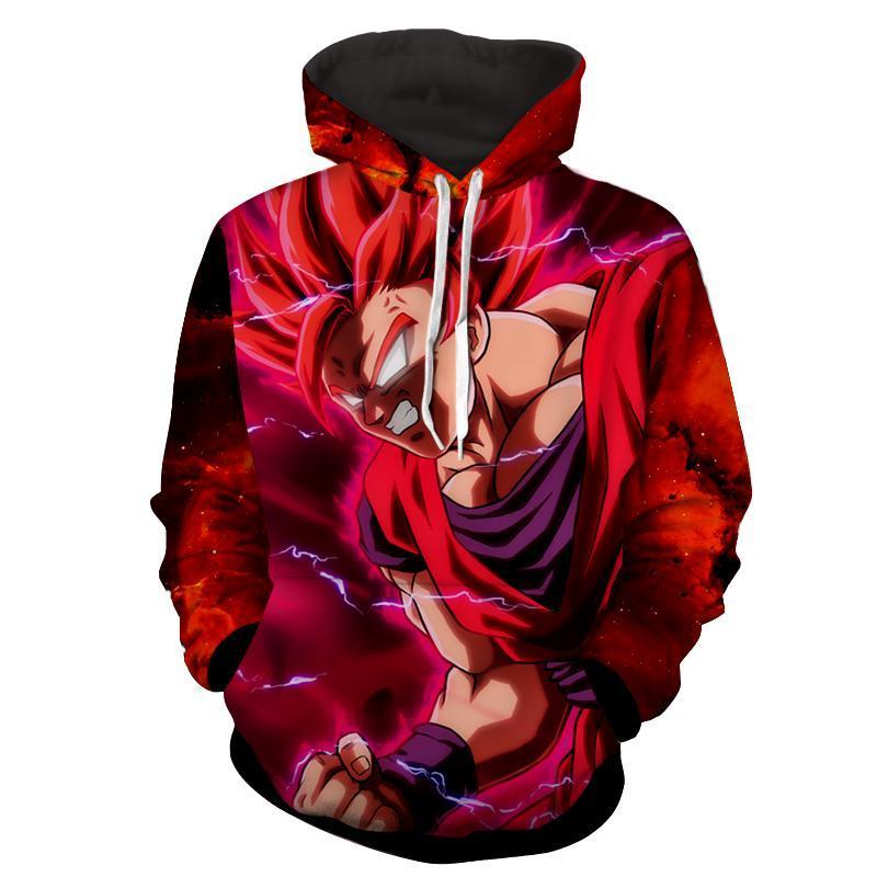 Goku SSJ Red Dragon Ball 3D Hoodie