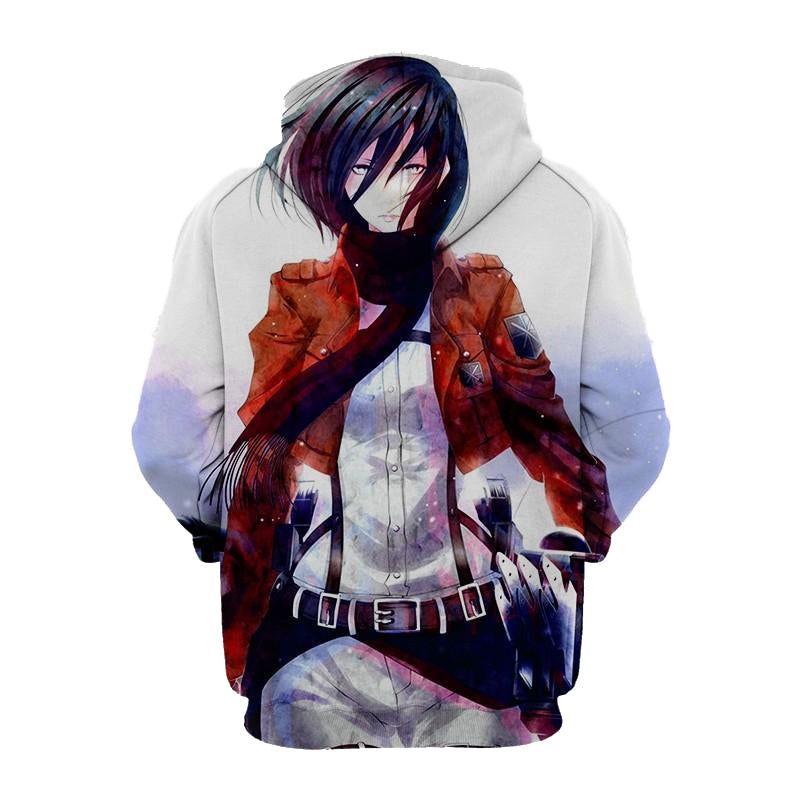 Mikasa Attack On Titan Blood-3D Printed Hoodie