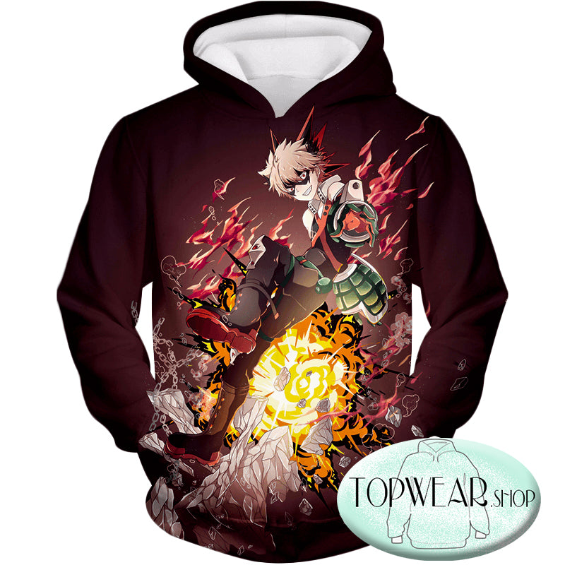 My Hero Academia Hoodies - Exploding Anime Hero Bakugo Katsuki Ultimate Action Pullover Hoodie