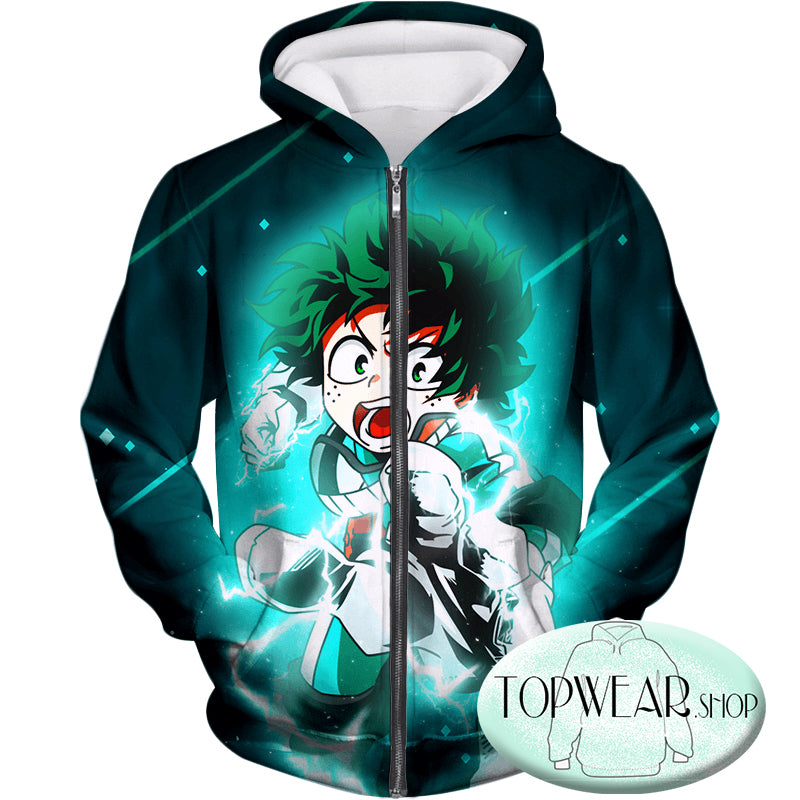 My Hero Academia Hoodies - Hero Student Izuki Midoriya Zip Up Hoodie