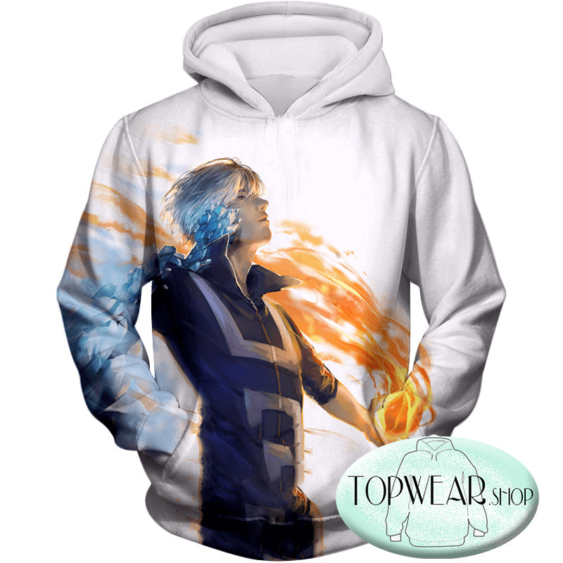 My Hero Academia Hoodies - Hot and Cold Shoto Todoroki Fan Pullover Hoodie