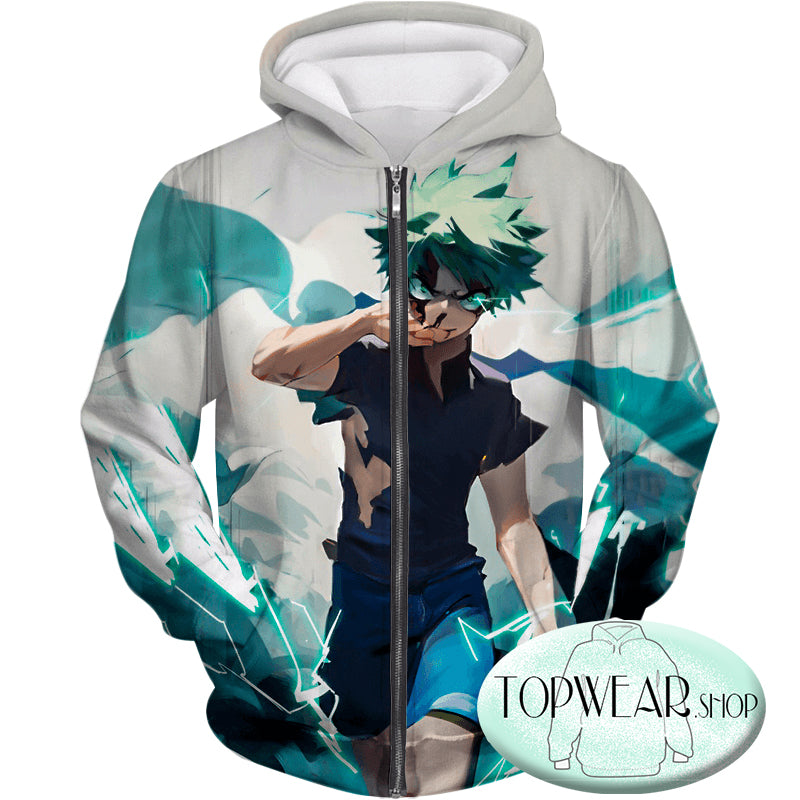 My Hero Academia Hoodies - Izuki Midoriya Incredible Hero Zip Up Hoodie