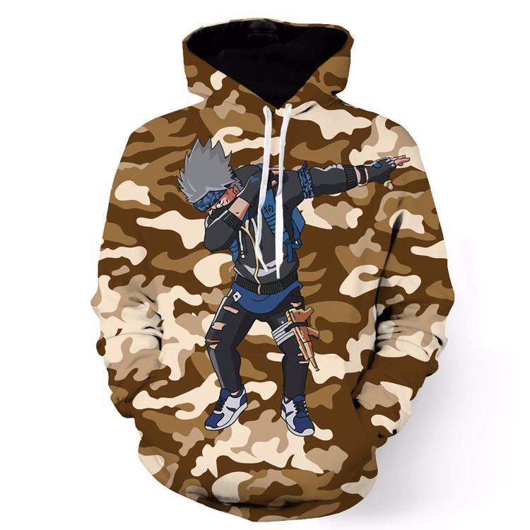 Naruto Kakashi Hatake Camo Hoodie