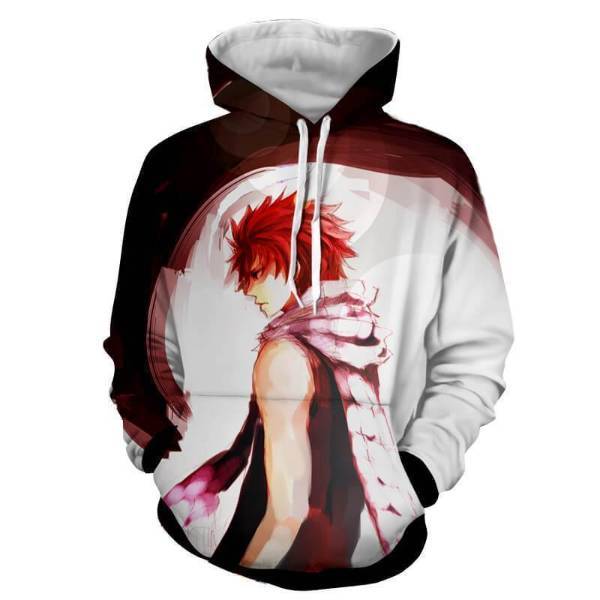 Natsu Dragneel Fairy Tail Black _ White 3D Hoodies