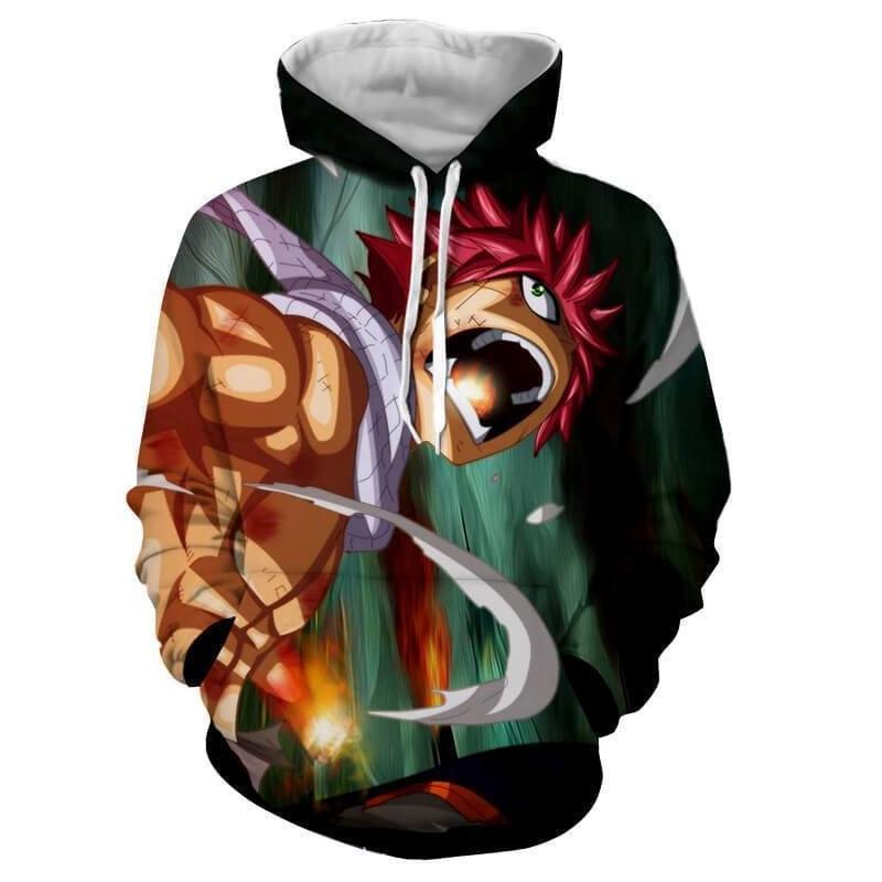 Natsu Dragneel Green Fairy Tail 3D Hoodies