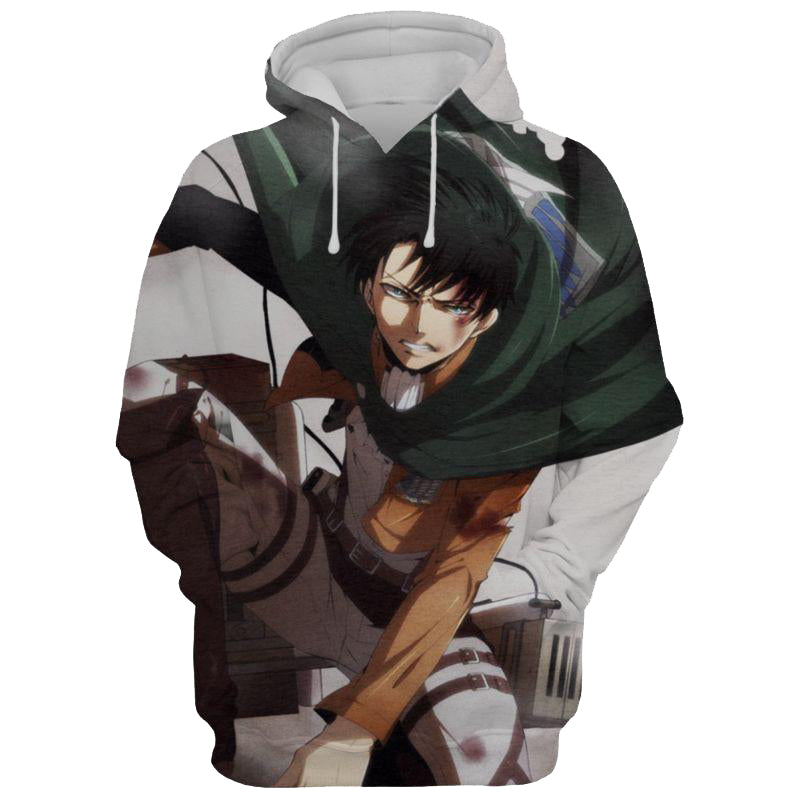 New Levi Ackerman Attack On Titan 3D Printed Hoodie