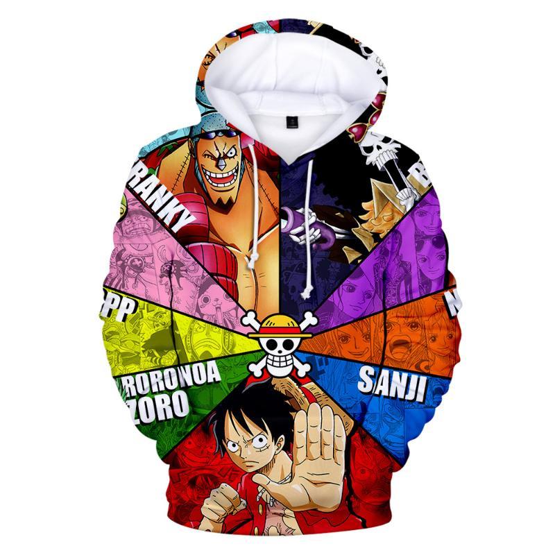 One Piece 3D Printed Hoodies - Menwomen Long Sleeve Hooded Sweatshirts