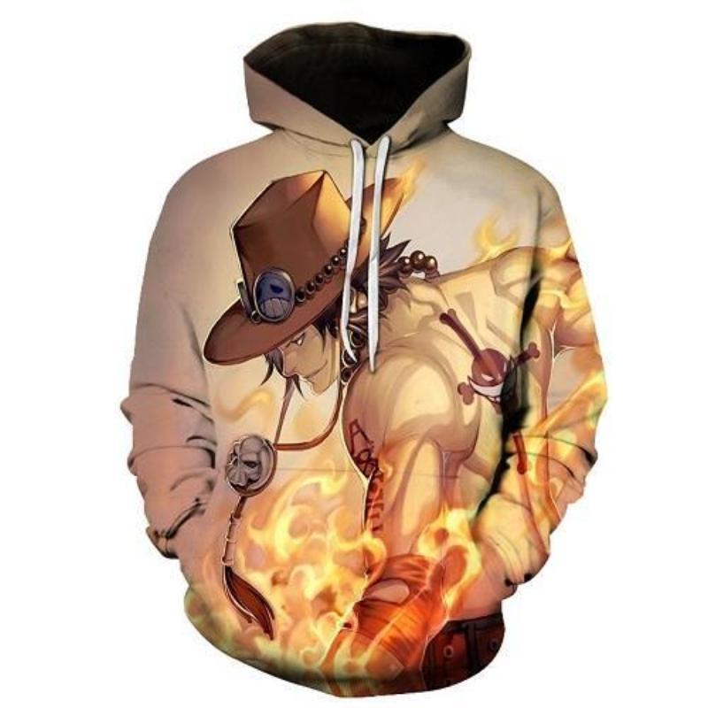 One Piece Cool Firefist Ace Hoodie 3D Printed Hoodie