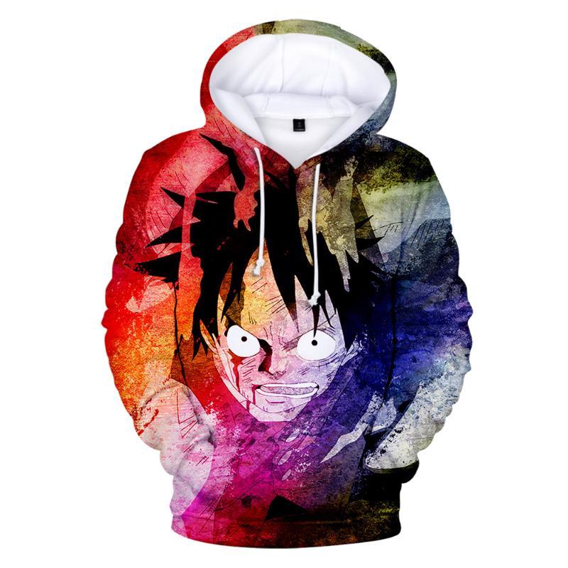 One Piece Hooded Sweatshirts - MenWomen Long Sleeve 3D Printed Hoodie