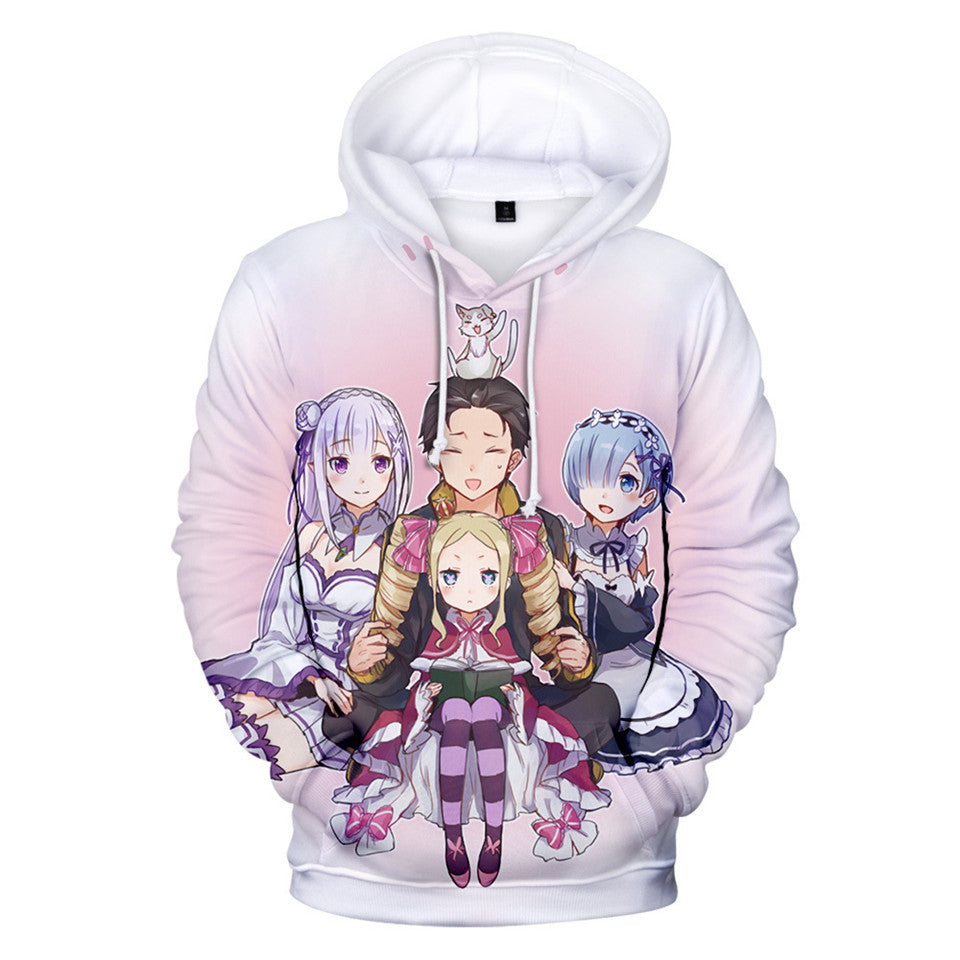 Re Life In A Different World From Zero 3D Hoodies Sweatshirt Pullover