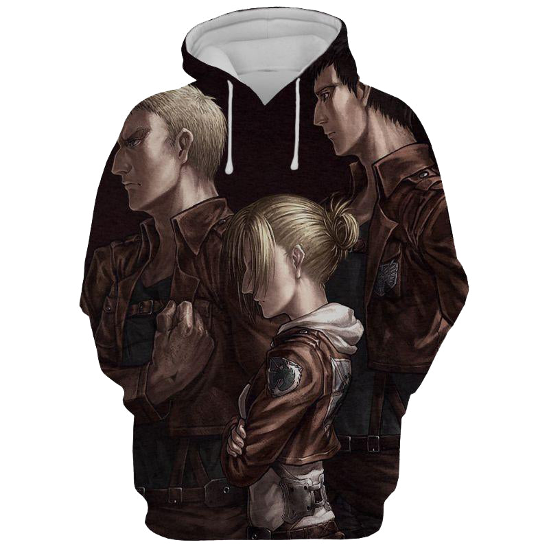 Reiner Braun Bertholdt _ Annie Leonhart 3D Printed Hoodie